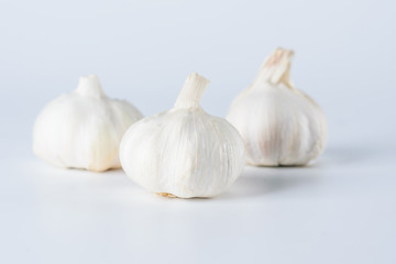 Obraz na płótnie Canvas Garlic on whtie back ground
