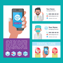 Dental care. Vector illustration.