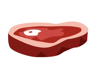 Cartoon ham vector illustration on white background
