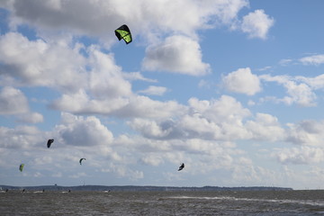 Kitesurf sur le bassin d'arcachon