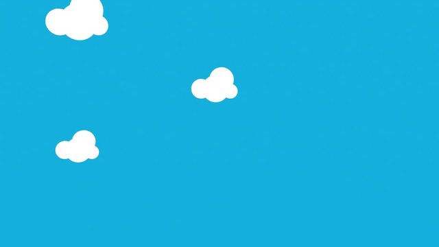 Simple cartoon clouds - Seamless loop