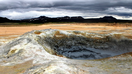 Geyser volcan islande