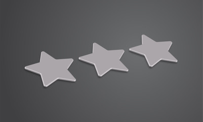 3D star rating or background, vector illustartion