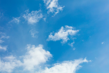 Clouds on a blue sky as a background