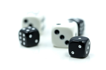 Black and white dices.