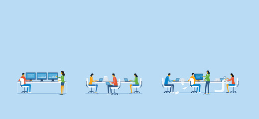 Obraz premium group business team meeting and working together for project analyze research concept