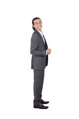 A man wearing a suit