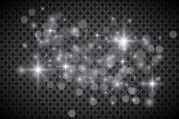 Set of golden shining lights isolated on a transparent background. Light effect of glow. The star flashed with sequins.
