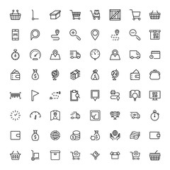 Online market flat icon