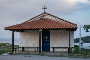 Fototapeta na wymiar The Orthodox Church of Saint Nicholas in Xina, Kassandra, Greece