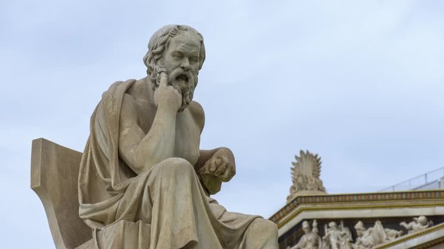 Marble Statue Of The Philosopher Socrates, Athens