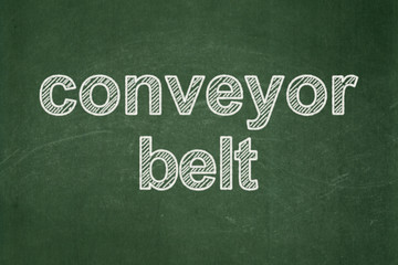 Industry concept: text Conveyor Belt on Green chalkboard background