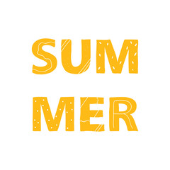 Lettering card. The inscription: summer. Perfect design for greeting cards, posters, T-shirts, banners, print invitations.