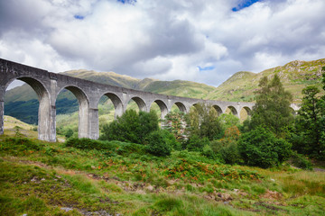 Fototapeta na wymiar Glenfinnan Viaduct Lochaber Scottish Highlands UK