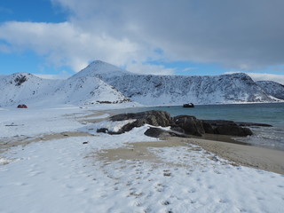 Lofoten - Haukland Beach im Winter
