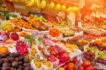 Fresh fruits on a market