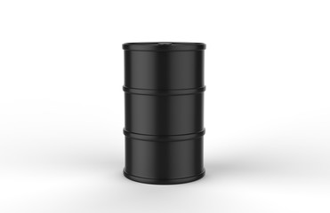 Oil barrel on isolated white background, 3d illustration