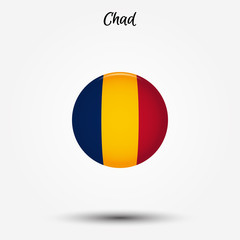 Fototapeta premium Flag of Chad icon