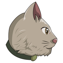 The cat head brown meow is a vector image, illustrating a very cute and sweet brown cat.