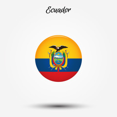 Obraz premium Flag of Ecuador icon
