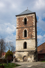 Fototapeta na wymiar Belfry in Wislica, Swietokrzyskie, Poland