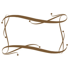 Frame rectangle of wavy line card