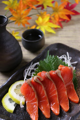 サーモン刺身