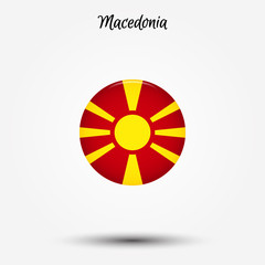 Obraz premium Flag of Macedonia icon