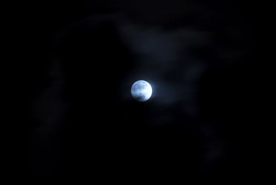 Istanbul, Turkey 27 April 2010: Fullmoon at night