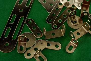 Close-up of aluminium joints for wood © underworld