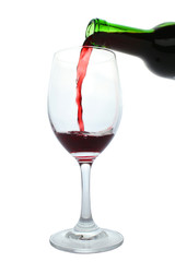 グラスにそそぐ赤ワイン