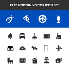 Fototapeta premium Modern, simple vector icon set with business, clinic, transportation, bar, ring, call, file, lunch, glass, pinafore, dinner, mon, japan, internet, theater, kamon, add, alcohol, cocktail, dentist icons