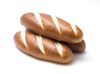 Pretzel Loaf on a White Background