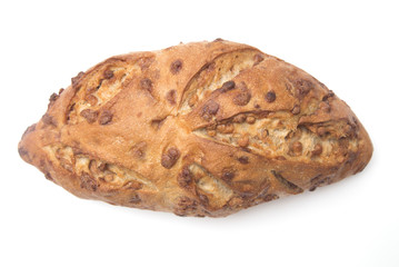 Sweet Cinnamon Chip Loaf on a White Background