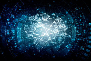 
2d illustration technology background