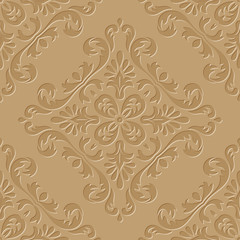 Vintage damask seamless pattern. Classical luxury texture for wallpapers, wrapping, textile. Vector Illustration
