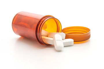 Tablets pills ,drugs ,pharmacy ,medicine or medical on white background