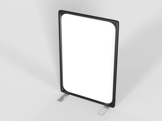 POS Sign & Tag Holder Signage. 3d render illustration.