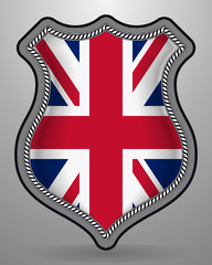 Flag of United Kingdom. Vector Badge and Icon