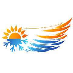 Air conditioning wing symbol