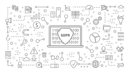 GDPR icons set.