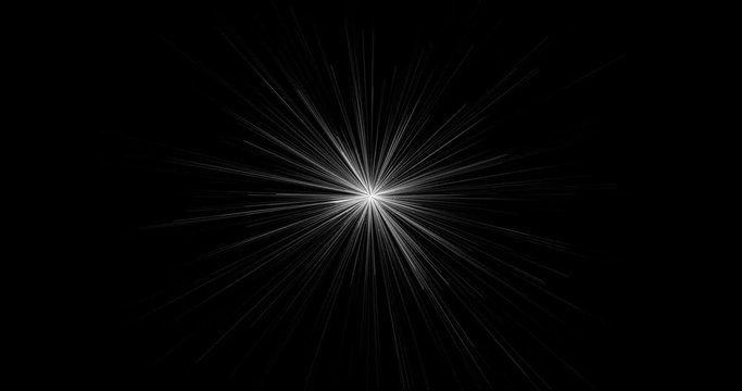 Sphere of energy generated by a point with filiform rays of different colors. Rotating sphere of energy similar to electricity or plasma that is generated from a point and then fades. Energy explosion