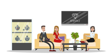 Jewelry store interior.