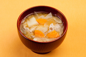 日本の家庭料理　豚汁　和食