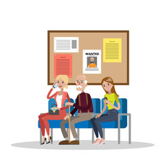 Police station interior.