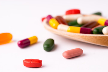 Medicine, tablet, vitamin and drug in various shape