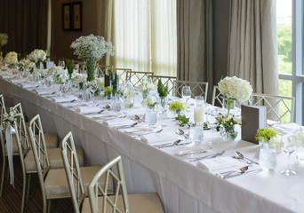 Wedding the elegant dinner long table set