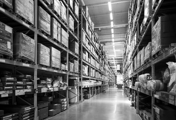 Fototapeta premium Interior of modern warehouse