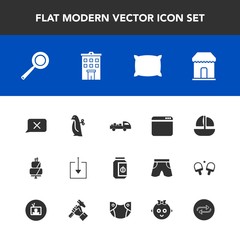 Modern, simple vector icon set with internet, home, sign, baby, ship, vessel, estate, delivery, shipping, dessert, glass, sweet, house, cake, toy, jar, sale, business, pan, sea, closed, browser icons