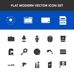 Modern, simple vector icon set with caffeine, camera, galaxy, blank, file, save, drink, science, document, cotton, education, blackboard, smart, time, baby, child, office, coffee, technology, cd icons